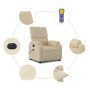 Sillón reclinable de masaje eléctrico tela color crema de , Sillones - Ref: Foro24-3204821, Precio: 266,99 €, Descuento: %