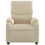 Sillón reclinable de masaje eléctrico tela color crema de , Sillones - Ref: Foro24-3204821, Precio: 266,99 €, Descuento: %