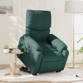 Silla de masaje reclinable de pie de tela verde oscura de , Sillones - Ref: Foro24-3204842, Precio: 293,22 €, Descuento: %