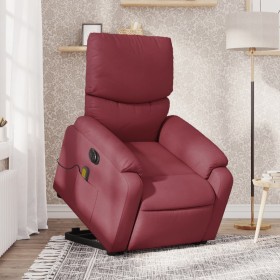 Sillón de masaje eléctrico reclinable elevable tela rojo tinto de , Sillones - Ref: Foro24-3204863, Precio: 326,59 €, Descuen...