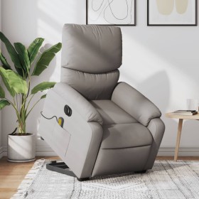 Liftable reclining electric massage chair taupe fabric by , Armchairs - Ref: Foro24-3204868, Price: 346,01 €, Discount: %