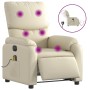 Cream synthetic leather electric reclining massage chair by , Armchairs - Ref: Foro24-3204880, Price: 262,44 €, Discount: %