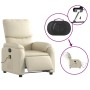 Cream synthetic leather electric reclining massage chair by , Armchairs - Ref: Foro24-3204880, Price: 262,44 €, Discount: %