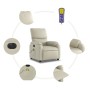 Cream synthetic leather electric reclining massage chair by , Armchairs - Ref: Foro24-3204880, Price: 262,44 €, Discount: %