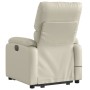 Cream-colored artificial leather foot massage recliner by , Armchairs - Ref: Foro24-3204894, Price: 280,26 €, Discount: %