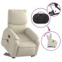 Cream-colored artificial leather foot massage recliner by , Armchairs - Ref: Foro24-3204894, Price: 280,26 €, Discount: %