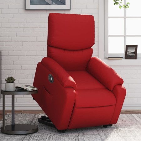 Sillón elevable eléctrico cuero artificial rojo de , Sillones - Ref: Foro24-3204905, Precio: 319,19 €, Descuento: %