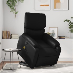 Black synthetic leather electric lifting massage chair by , Armchairs - Ref: Foro24-3204907, Price: 318,99 €, Discount: %