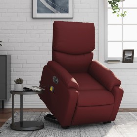 Sillón de masaje elevable eléctrico cuero artificial rojo tinto de , Sillones - Ref: Foro24-3204911, Precio: 329,99 €, Descue...