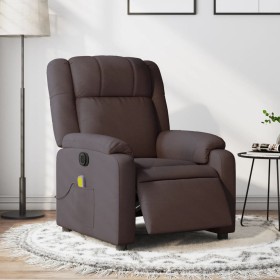 Sillón reclinable de masaje eléctrico tela marrón oscuro de , Sillones - Ref: Foro24-3205195, Precio: 280,99 €, Descuento: %