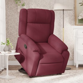 Sillón reclinable elevable tela rojo tinto de , Sillones - Ref: Foro24-3205205, Precio: 330,04 €, Descuento: %