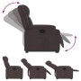 Sillón reclinable elevable tela marrón oscuro de , Sillones - Ref: Foro24-3205207, Precio: 274,42 €, Descuento: %