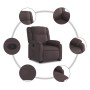 Sillón reclinable elevable tela marrón oscuro de , Sillones - Ref: Foro24-3205207, Precio: 274,42 €, Descuento: %