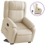 Sillón reclinable elevable de tela color crema de , Sillones - Ref: Foro24-3205211, Precio: 274,40 €, Descuento: %