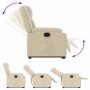 Sillón reclinable elevable de tela color crema de , Sillones - Ref: Foro24-3205211, Precio: 274,42 €, Descuento: %