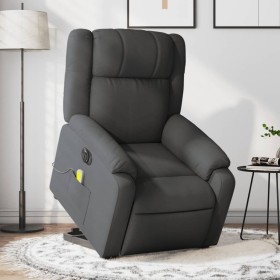 Sillón de masaje eléctrico reclinable elevable tela gris oscuro de , Sillones - Ref: Foro24-3205239, Precio: 343,18 €, Descue...