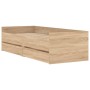 Sonoma oak bed frame with drawers 90x200 cm by , Beds and slatted bases - Ref: Foro24-3207345, Price: 175,35 €, Discount: %