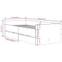 Sonoma oak bed frame with drawers 90x200 cm by , Beds and slatted bases - Ref: Foro24-3207345, Price: 175,35 €, Discount: %