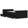 Estructura de cama con cajones negro 90x190 cm de , Camas y somieres - Ref: Foro24-3207379, Precio: 163,99 €, Descuento: %