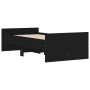 Estructura de cama con cajones negro 90x190 cm de , Camas y somieres - Ref: Foro24-3207379, Precio: 163,99 €, Descuento: %