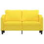 Sofá de 2 plazas de tela amarillo claro 140 cm de , Sofás - Ref: Foro24-359364, Precio: 214,88 €, Descuento: %