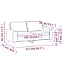 2 seater sofa in light gray fabric 140 cm by , Sofas - Ref: Foro24-359391, Price: 250,78 €, Discount: %