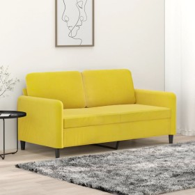 2-seater yellow velvet sofa 140 cm by , Sofas - Ref: Foro24-359448, Price: 219,99 €, Discount: %