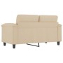 2-Sitzer-Sofa aus cremefarbenem Mikrofaserstoff, 120 cm von , Sofas - Ref: Foro24-359559, Preis: 244,99 €, Rabatt: %