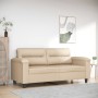 2-Sitzer-Sofa aus cremefarbenem Mikrofaserstoff, 140 cm von , Sofas - Ref: Foro24-359565, Preis: 254,32 €, Rabatt: %