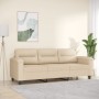 3-seater sofa in cream microfiber fabric 180 cm by , Sofas - Ref: Foro24-359571, Price: 315,57 €, Discount: %