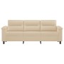 3-seater sofa in cream microfiber fabric 180 cm by , Sofas - Ref: Foro24-359571, Price: 315,57 €, Discount: %