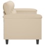 3-seater sofa in cream microfiber fabric 180 cm by , Sofas - Ref: Foro24-359571, Price: 315,57 €, Discount: %