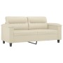 2-seater cream-colored synthetic leather sofa 140 cm by , Sofas - Ref: Foro24-359584, Price: 269,27 €, Discount: %