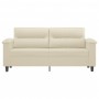 2-seater cream-colored synthetic leather sofa 140 cm by , Sofas - Ref: Foro24-359584, Price: 269,27 €, Discount: %