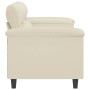 2-seater cream-colored synthetic leather sofa 140 cm by , Sofas - Ref: Foro24-359584, Price: 269,27 €, Discount: %