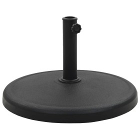 Round black polyresin parasol base 19 kg by vidaXL, Umbrella bases - Ref: Foro24-45197, Price: 60,99 €, Discount: %