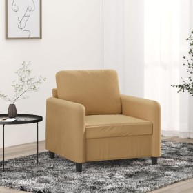 Brown velvet armchair 60 cm by , Sofas - Ref: Foro24-359429, Price: 143,99 €, Discount: %