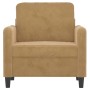 Brown velvet armchair 60 cm by , Sofas - Ref: Foro24-359429, Price: 150,40 €, Discount: %