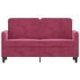 Red velvet 2-seater sofa 120 cm by , Sofas - Ref: Foro24-359436, Price: 232,59 €, Discount: %