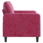 Red velvet 2-seater sofa 120 cm by , Sofas - Ref: Foro24-359436, Price: 232,59 €, Discount: %