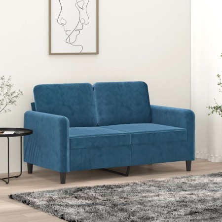 2-seater sofa blue velvet 120 cm by , Sofas - Ref: Foro24-359441, Price: 232,36 €, Discount: %