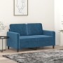 Sofá de 2 plazas terciopelo azul 120 cm de , Sofás - Ref: Foro24-359441, Precio: 232,36 €, Descuento: %