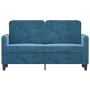 2-seater sofa blue velvet 120 cm by , Sofas - Ref: Foro24-359441, Price: 232,36 €, Discount: %