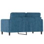 2-seater sofa blue velvet 120 cm by , Sofas - Ref: Foro24-359441, Price: 232,36 €, Discount: %