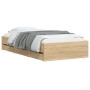 Cama con cajones madera ingeniería roble Sonoma 100x200 cm de , Camas y somieres - Ref: Foro24-3207289, Precio: 136,19 €, Des...