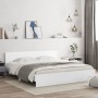 Estructura de cama con cabecero blanca 160x200 cm de , Camas y somieres - Ref: Foro24-3207469, Precio: 157,41 €, Descuento: %