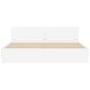 White bed frame with headboard 160x200 cm by , Beds and slatted bases - Ref: Foro24-3207469, Price: 157,41 €, Discount: %