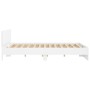 White bed frame with headboard 160x200 cm by , Beds and slatted bases - Ref: Foro24-3207469, Price: 157,41 €, Discount: %