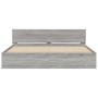 Sonoma gray bed frame with headboard 160x200 cm by , Beds and slatted bases - Ref: Foro24-3207474, Price: 193,38 €, Discount: %