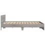 Sonoma gray bed frame with headboard 160x200 cm by , Beds and slatted bases - Ref: Foro24-3207474, Price: 193,38 €, Discount: %